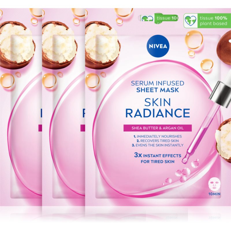 NIVEA Skin Radiance rozjasňující plátýnková maska
