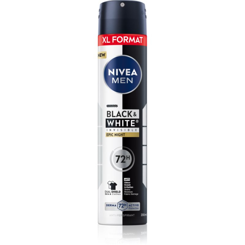 NIVEA MEN Black & White Epic Night antiperspirant ve spreji pro muže 200 ml