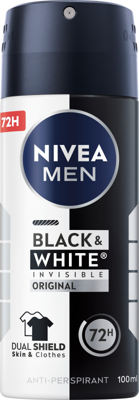 NIVEA MEN Invisible Black & White antiperspirant ve spreji pro muže 100 ml
