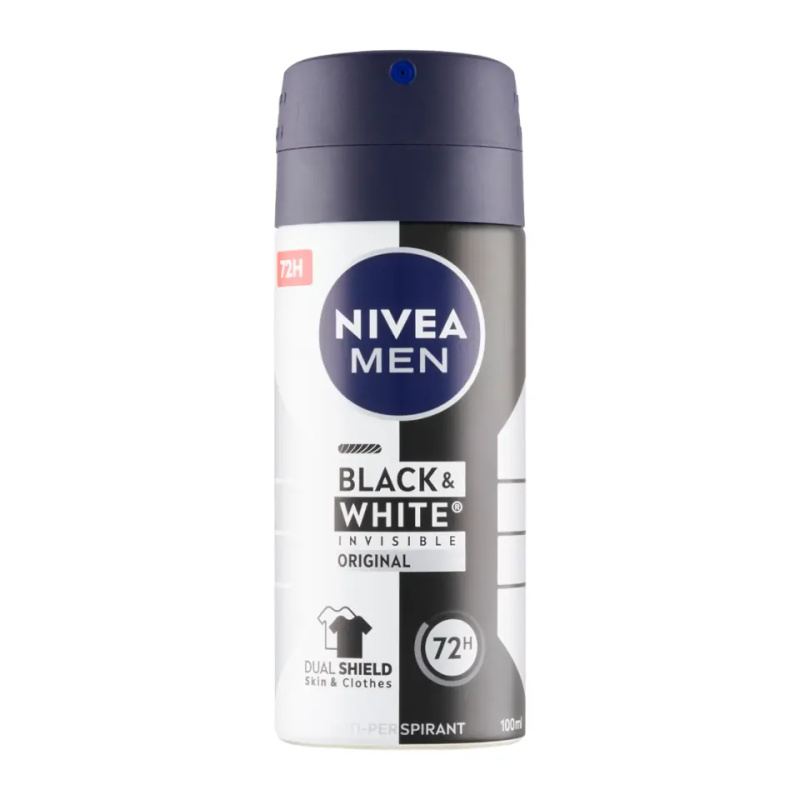 NIVEA MEN Invisible Black & White antiperspirant ve spreji pro muže 100 ml