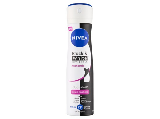 NIVEA Black & White Authentic antiperspirant ve spreji 72h 150 ml