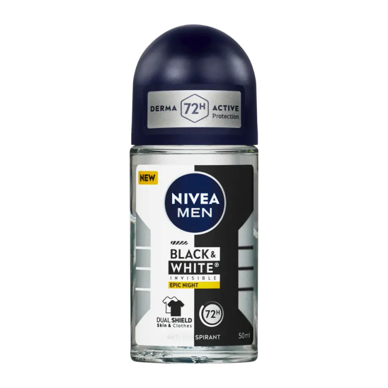 NIVEA MEN Black & White Epic Night antiperspirant roll-on 72h 50 ml