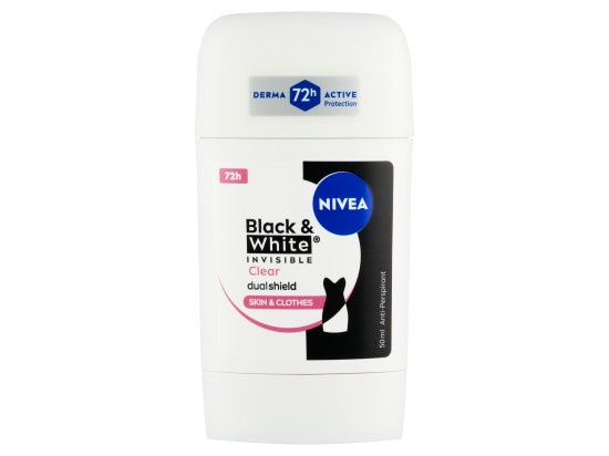 Nivea Black & White Invisible Clear tuhý antiperspirant