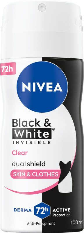 Nivea Black & White Invisible Clear Sprej antiperspirant 100ml