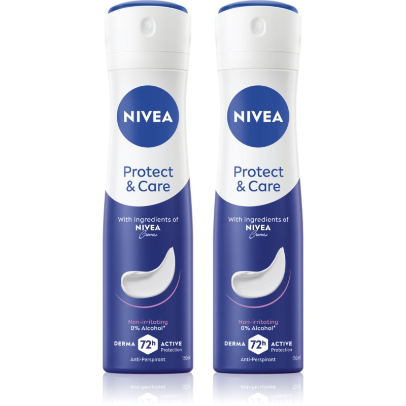 NIVEA Protect & Care antiperspirant ve spreji výhodné balení