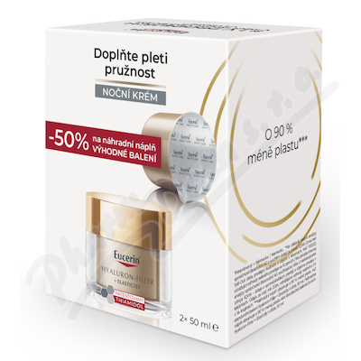Eucerin Hyaluron-Filler + Elasticity noční krém a náhradní náplň 2x50 ml