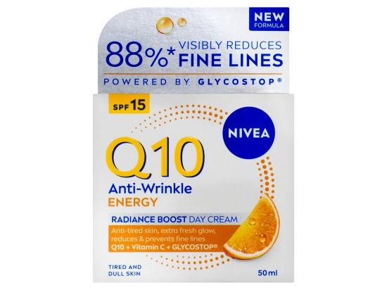 NIVEA Q10 Anti-Wrinkle Energy energizující denní krém proti vráskám SPF 15 50 ml