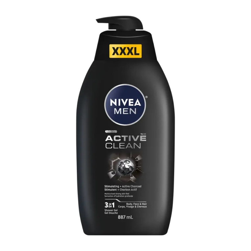 NIVEA MEN Active Clean sprchový gel pro muže 887 ml