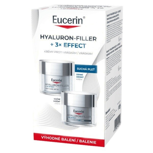 Eucerin Hyaluron-Filler + 3x Effect denní a noční krém 2x50 ml