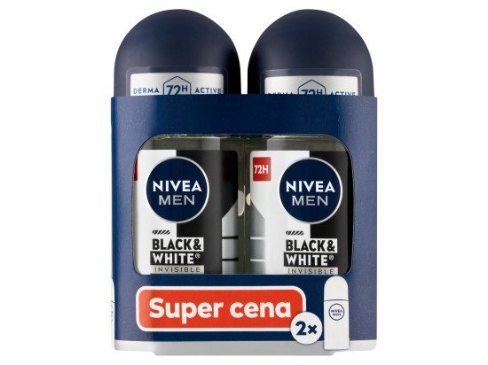 Nivea Sada kuličkových antiperspirantů Black & White Invisible Original