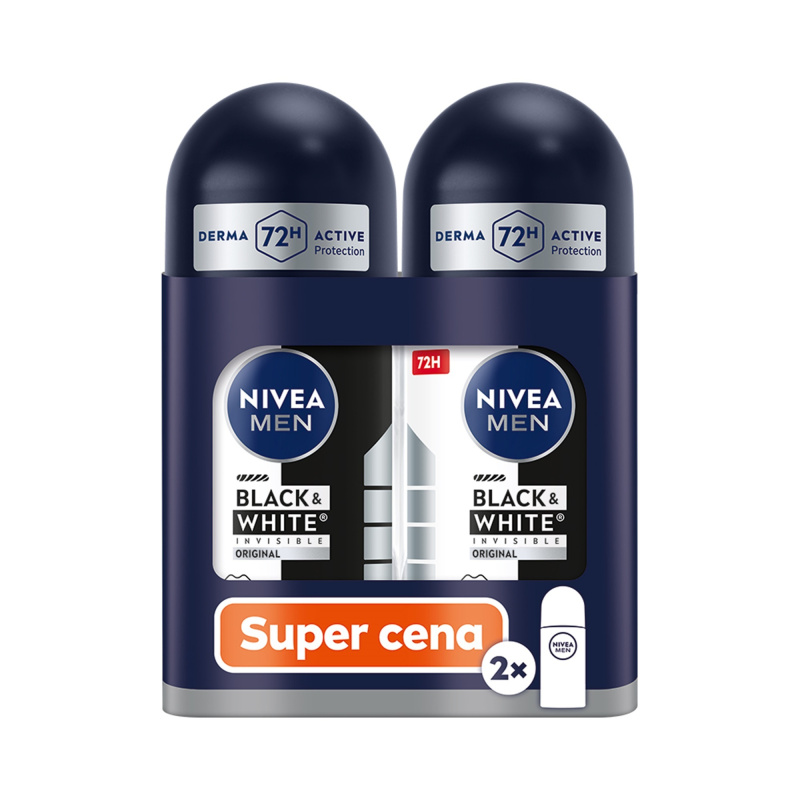 Nivea Sada kuličkových antiperspirantů Black & White Invisible Original