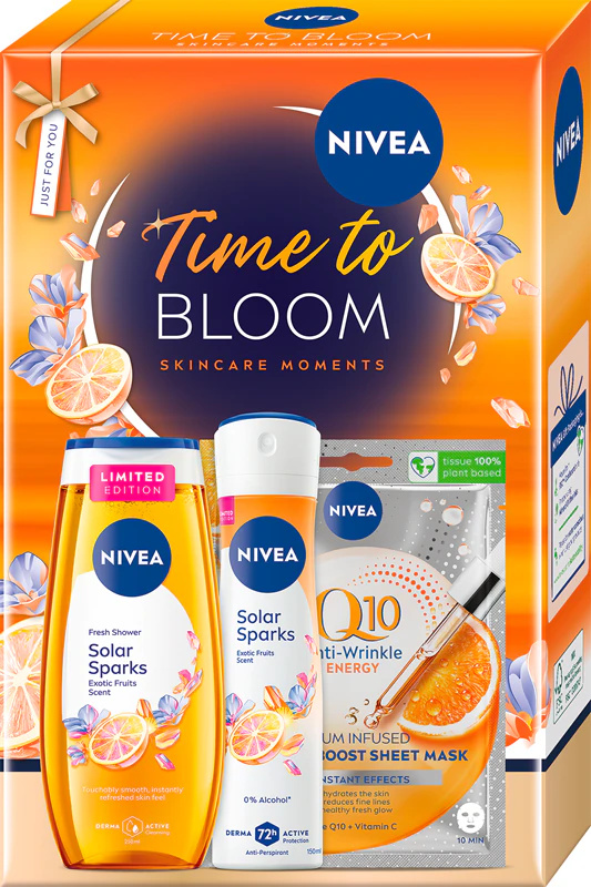 NIVEA Time to Bloom dárková sada na tělo a obličej