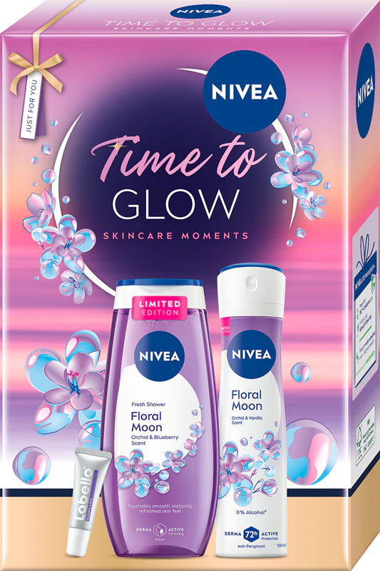 NIVEA Time to Glow dárková sada pro rozjasnění a hydrataci