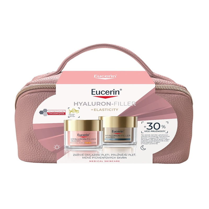 EUCERIN Vánoční kazeta Hyaluron-Filler +Elasticity SPF30 50 ml + 50 ml