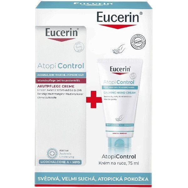 EUCERIN Kazeta AtopiControl Acute krém & Krém na ruce 40 ml + 75 ml