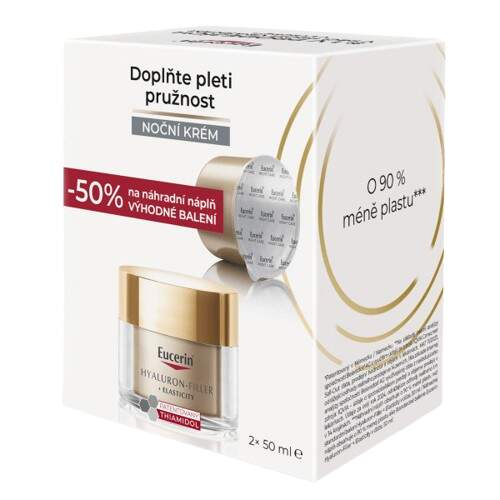 Eucerin Hyaluron-Fil.+El.noční kr.+refill 2x50ml