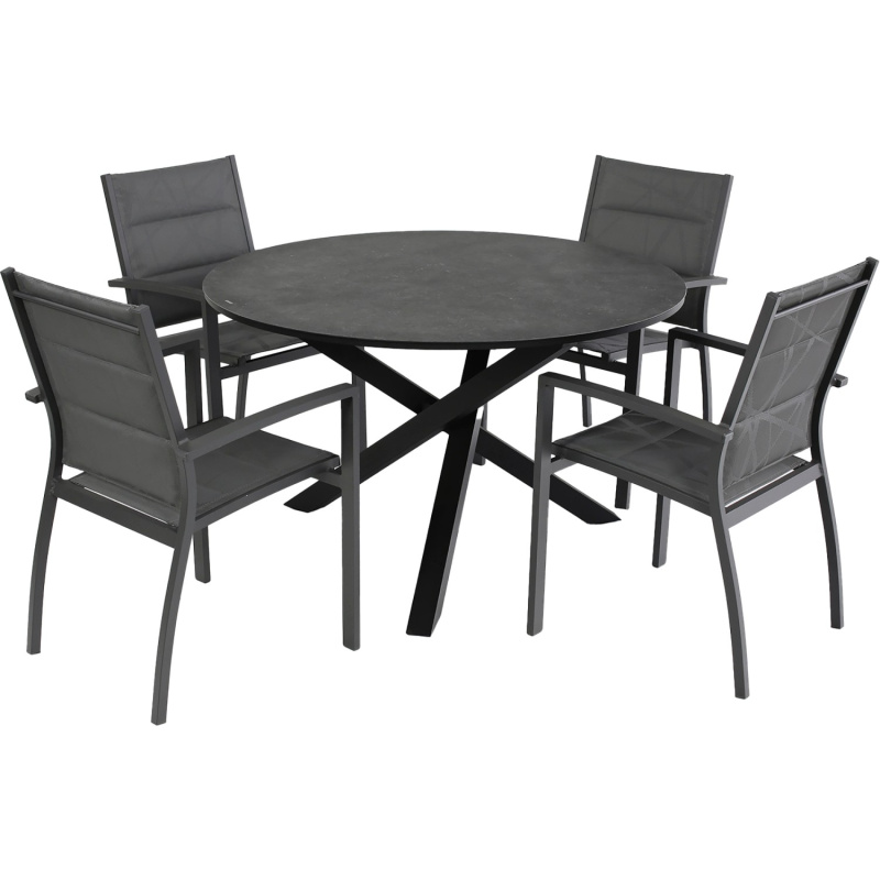 IDEA Sestava zahradního nábytku Baltimora antracitová 5dílná