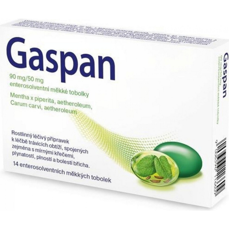 GASPAN 90MG/50MG Enterosolventní měkká tobolka 14