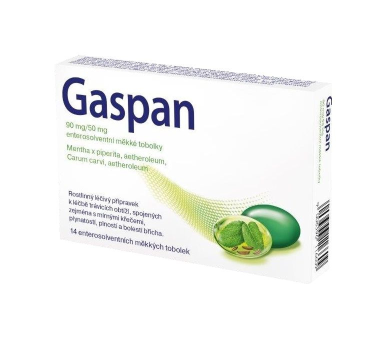 GASPAN 90MG/50MG Enterosolventní měkká tobolka 14