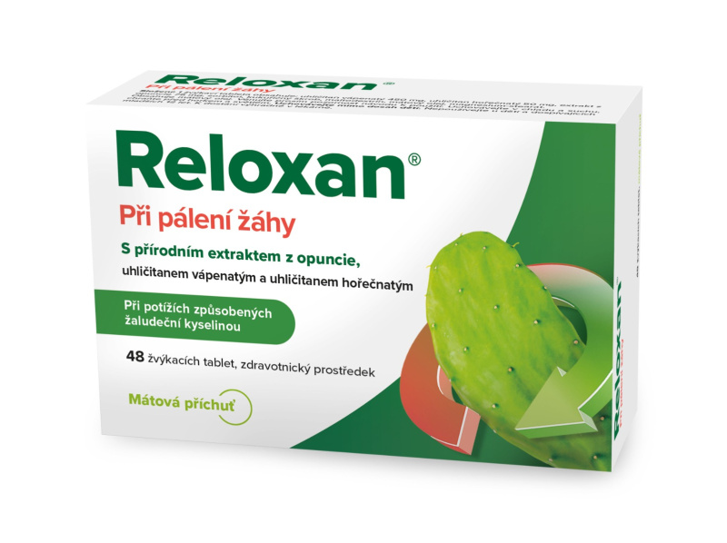 RELOXAN Mint žvýkací tablety s příchutí máty 48 tablet