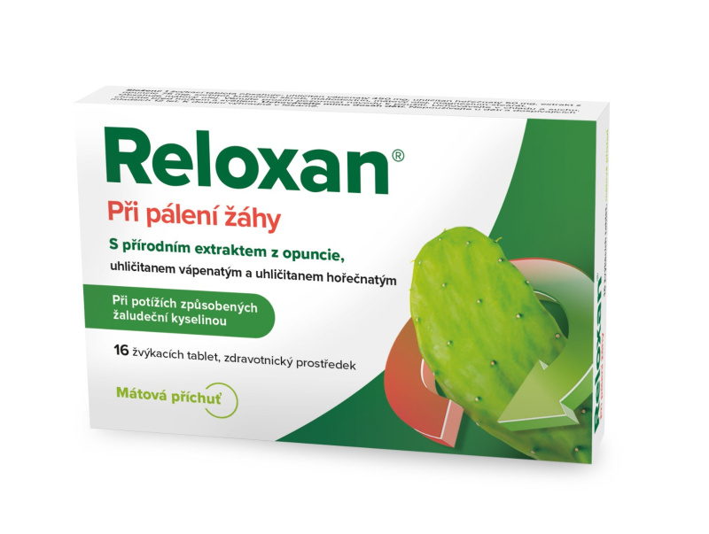 RELOXAN Mint žvýkací tablety s příchutí máty 16 tablet