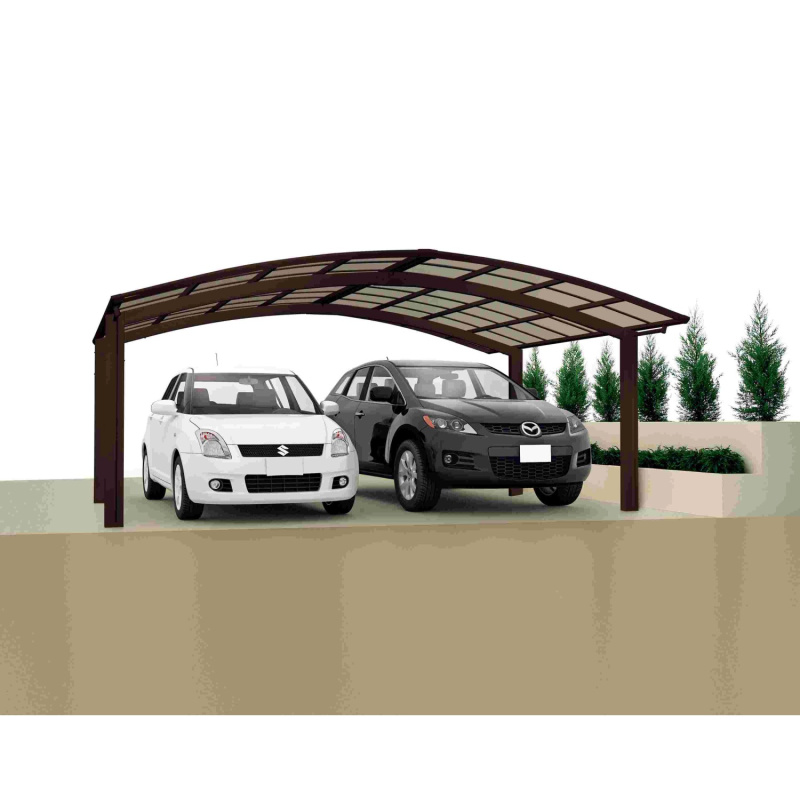 Ximax Alu přístřešek na 2 auta Portoforte Typ 60-M matná hnědá 542 x 495 cm
