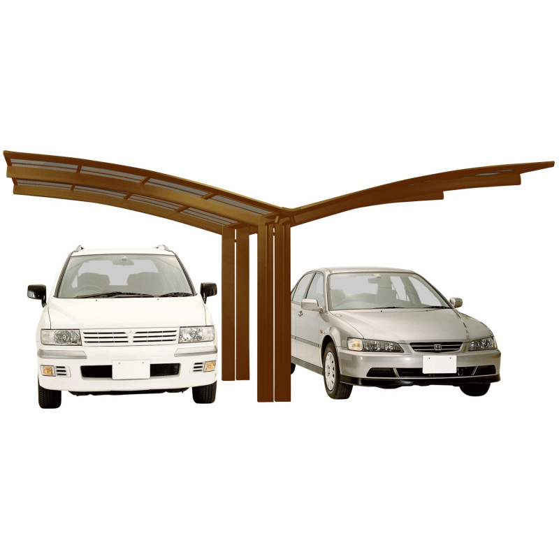 Ximax Alu přístřešek na 2 auta Portoforte Typ 60-Y bronzová 543 x 495 cm