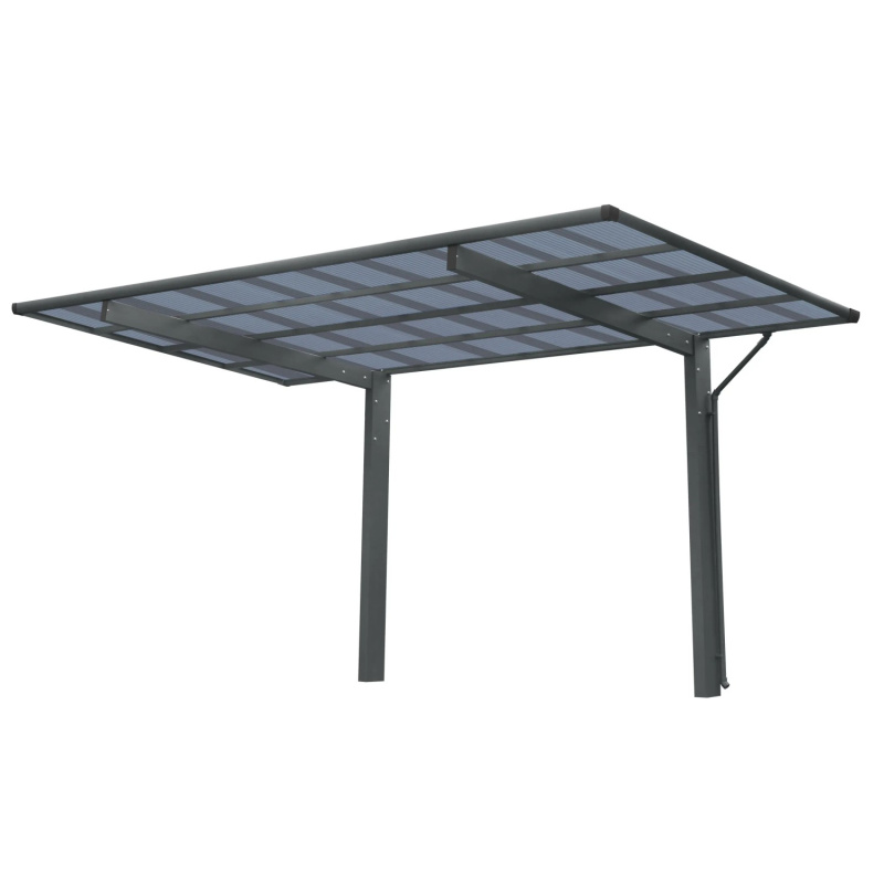 Ximax přístřešek pro jedno auto Wing typ 80 vlnitý, antracit 275,7 x 531,4 cm