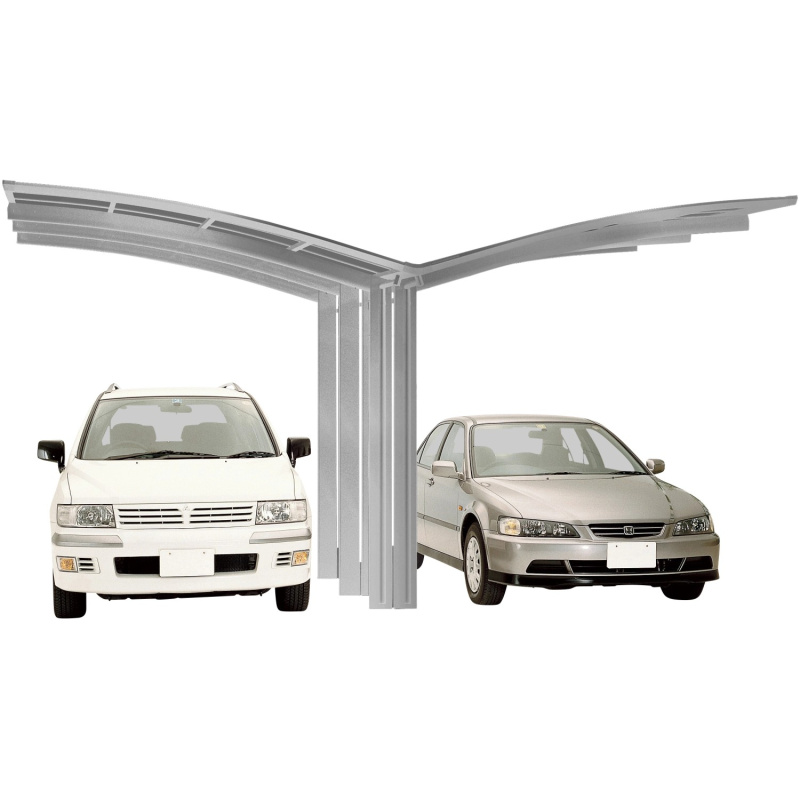 Ximax Alu přístřešek na 2 auta Portoforte Typ 110-Y vzhled oceli 543 x 495 cm