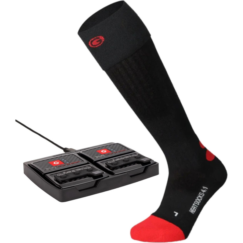 Lenz Heat Sock 4.1/Lithium Pack rcB 1400 set, unisex, černá