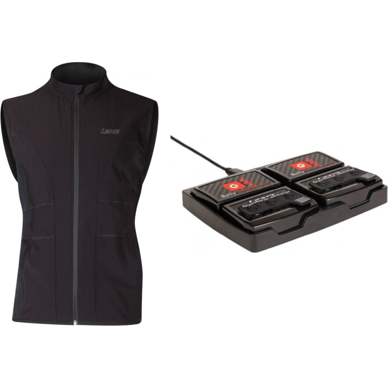 Lenz Heat Vest 1.0 + rcB 2000 bateriový set, pánské, černá