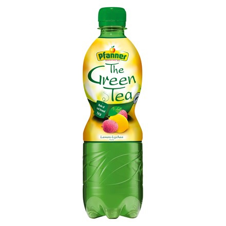 Zelený čaj Pfanner Citron a lychee 12 x 0,5 l