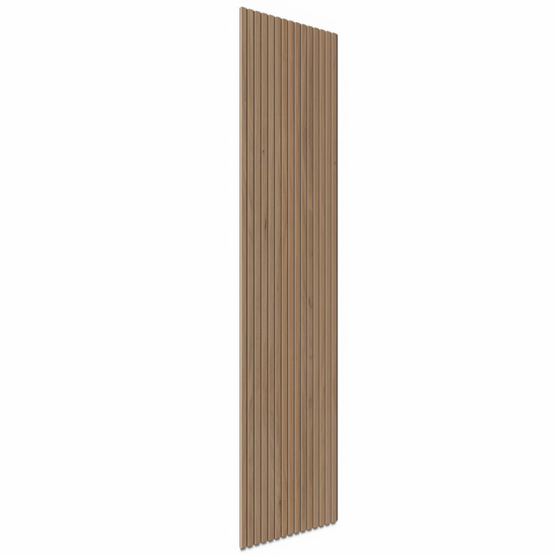 Denpanels Akustický panel WOOD Ořech přírodní MDF černá plsť 240 x 60 x 2 cm