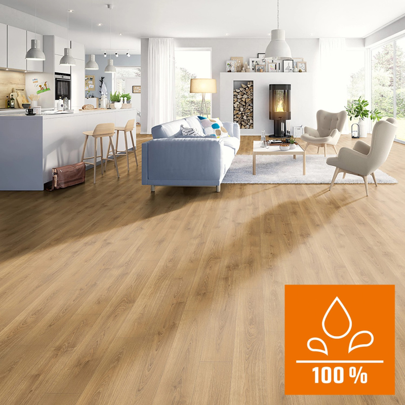 Egger Laminátová podlaha Aqua+ Classic EHL103 dub Brook medový 1292x193x8mm