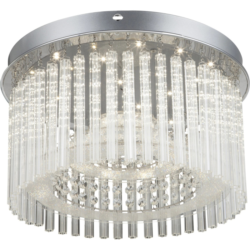 Globo LED stropní svítidlo JOYCE, 18 W, chrom, pr. 37 x 21,5 cm