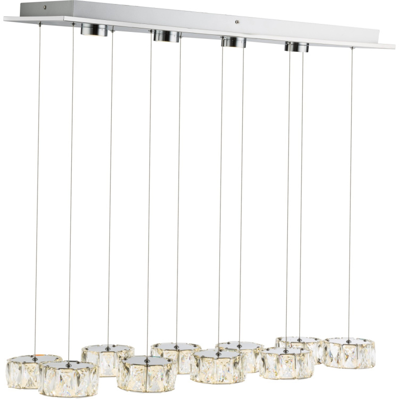 Globo LED závěsné svítidlo AMUR, 96 W, chrom, 76 x 36 x 120 cm