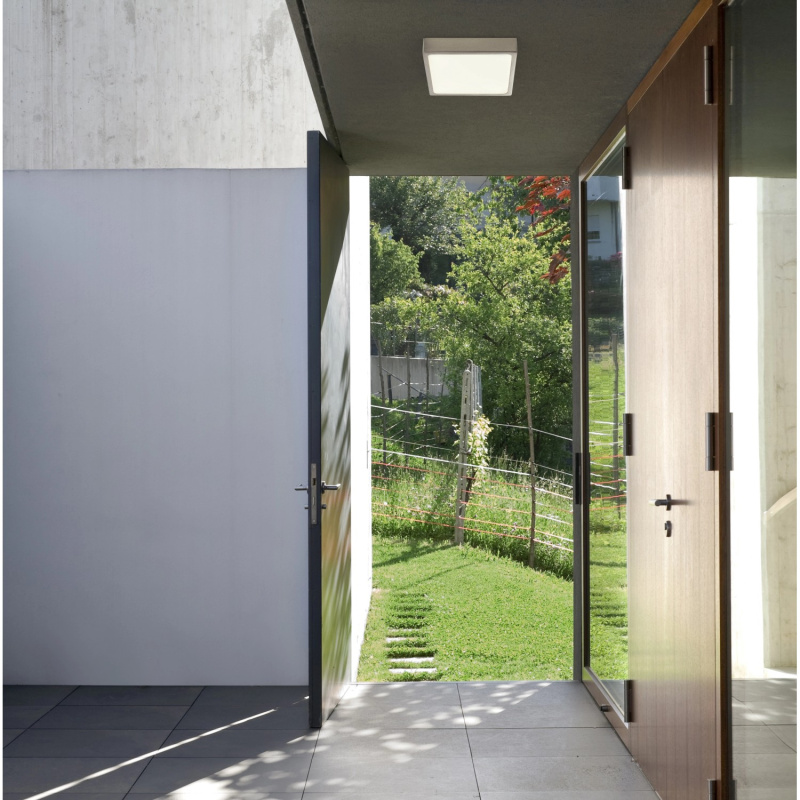 Globo LED stropní svítidlo Vitos, čtverc., 15 W, mat. nikl, 14,5 x 14,5 x 2,6 cm