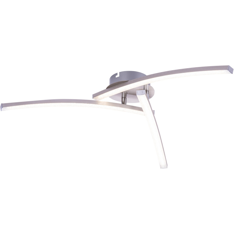 Globo LED stropní svítidlo TANSY, 18 W, nikl, pr. 60 x 12,5 cm