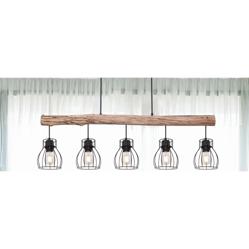 Globo Závěsné svítidlo Mina kovové 5 světel černé