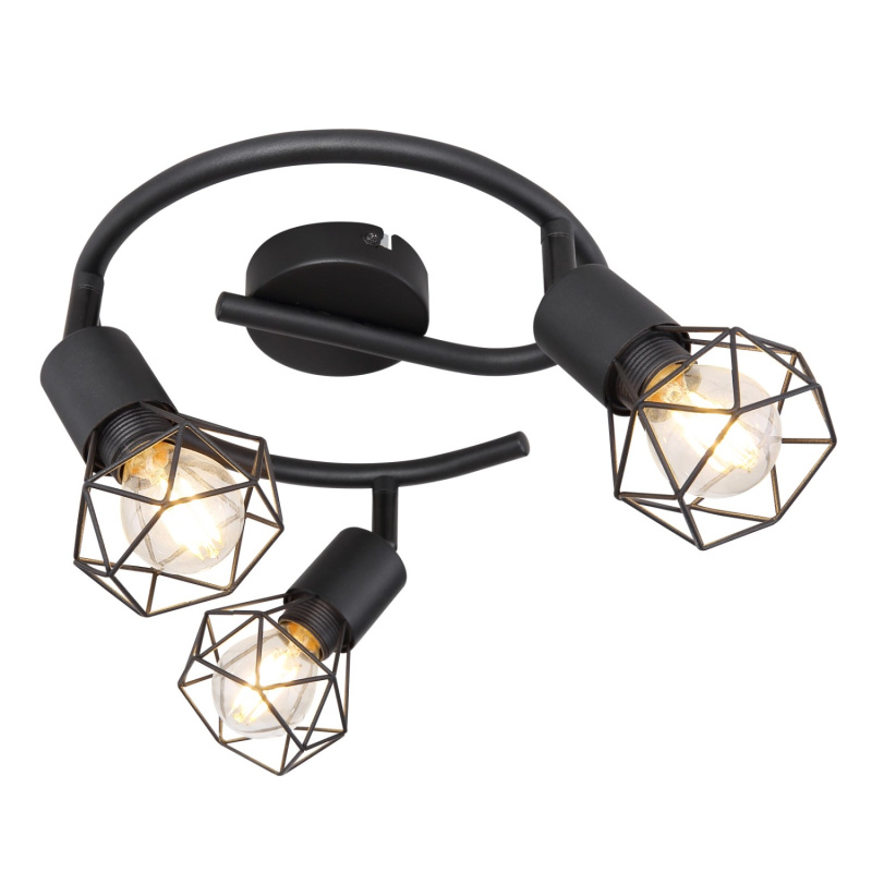 GLOBO Stropní svítidlo XARA I černá E14 40 W pr. 230 x 180 mm