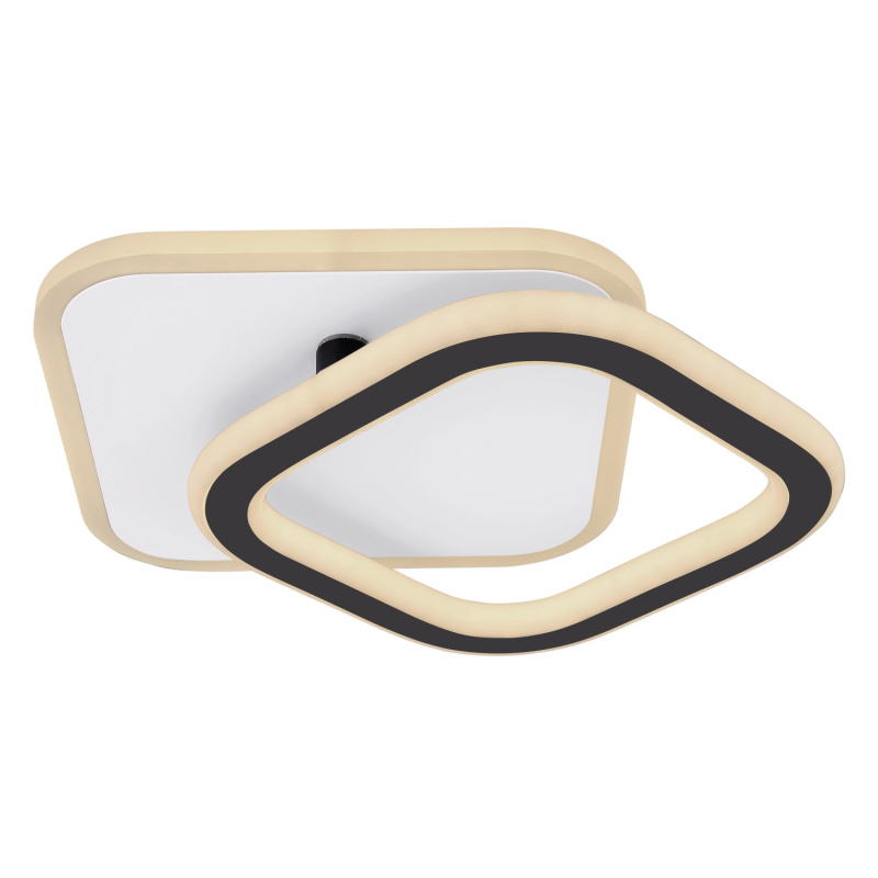 Globo LED stropní svítidlo Levana bílo-černé, 300 x 270 x 61 mm