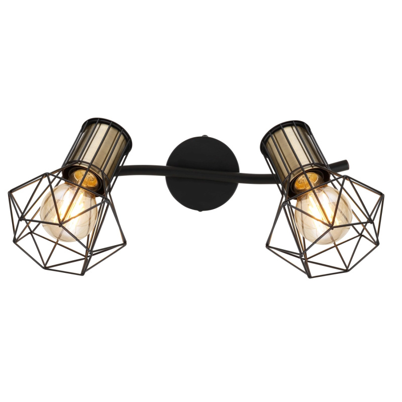 GLOBO 2bodové svítidlo PRISKA černá/staromosazná E27 40 W 340 x 130 x 190 mm