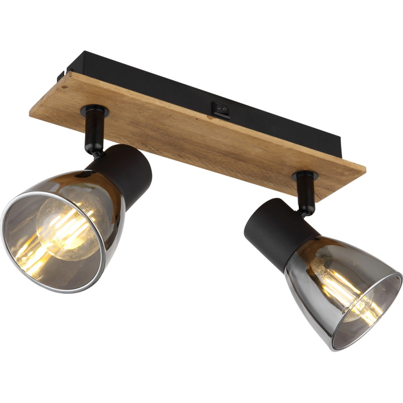 Svítidlo 54307-2W hnědé dřevo  LS2