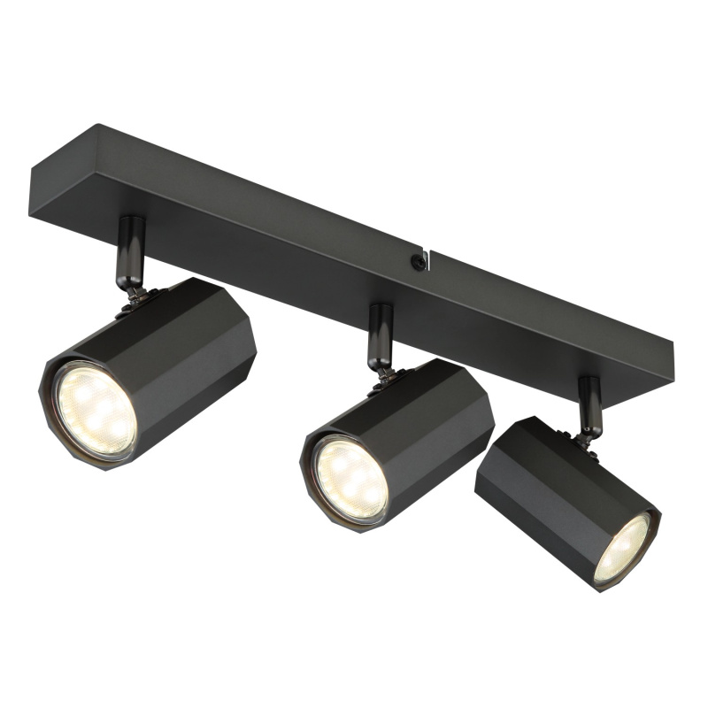 GLOBO Stropní 3bodové svítidlo JAMES, matná šedá, 39 x 6 x 14,5 cm