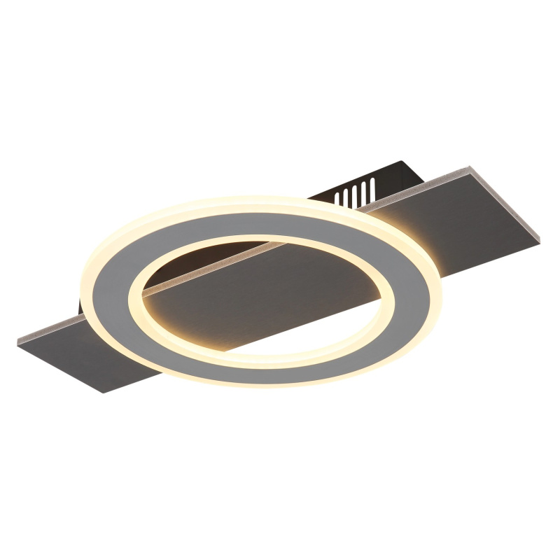 GLOBO Stropní LED svítidlo JAYDEN 18W 1740lm 3000K, antracit/šedá, 44 x 29 cm