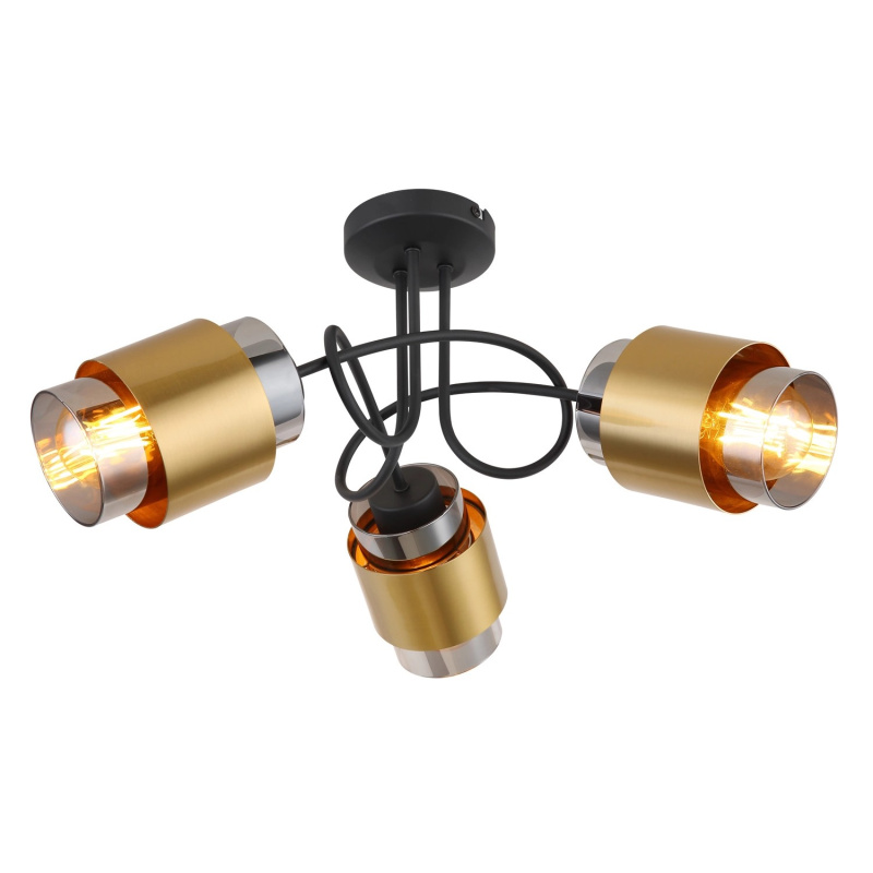 GLOBO Stropní svítidlo MILLEY černá E27 40 W pr. 500 x 260 mm