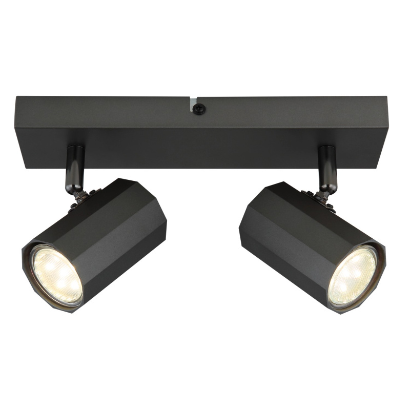 GLOBO Stropní 2bodové svítidlo JAMES, matná šedá, 26 x 6 x 14,5 cm