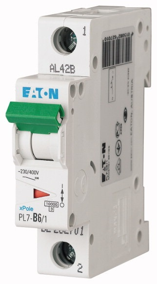 Jistič Eaton PL7-B6/1 10 kA B 6 A