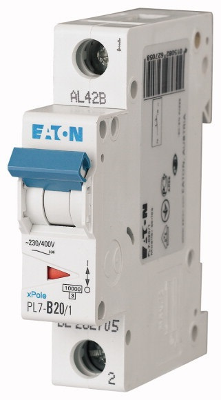 Jistič Eaton PL7-B20/1 10 kA B 20 A