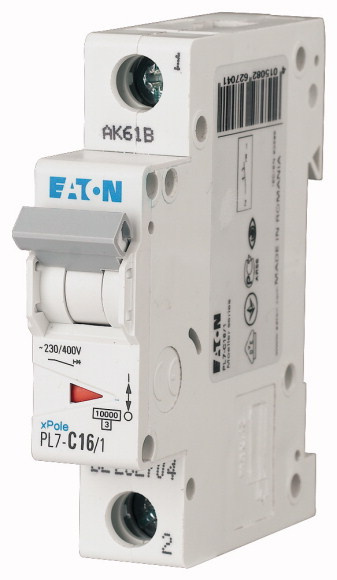Jistič Eaton PL7-C16/1 10 kA C 16 A